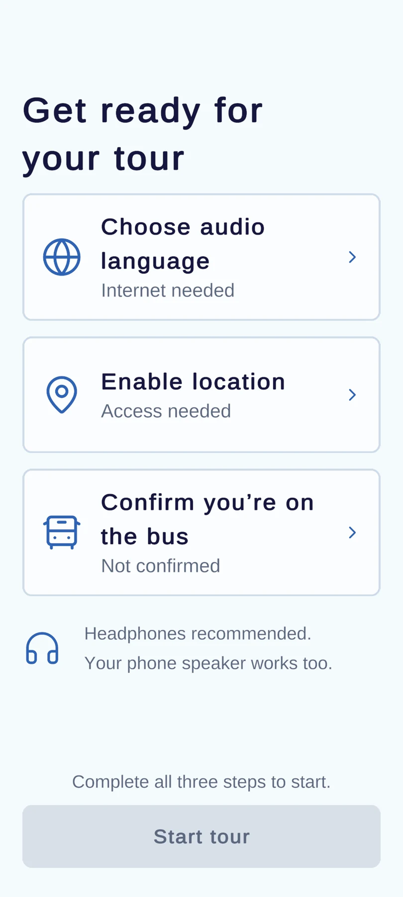 ARnocular native setup checklist with three unfinished requirements